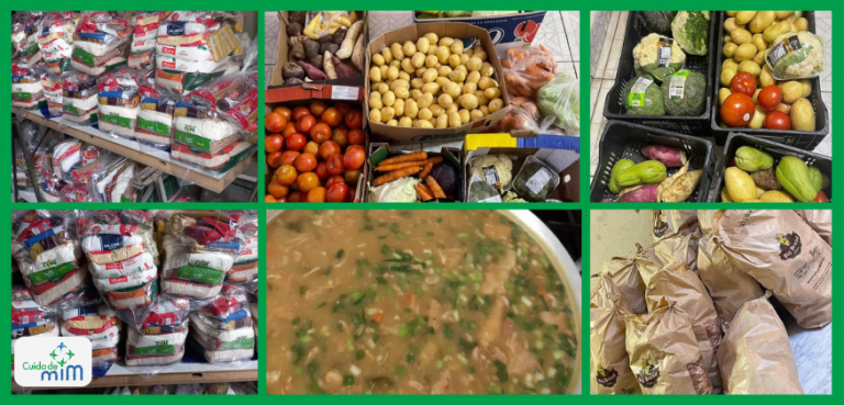 Distribuição de cestas básicas e apoio a projetos locais